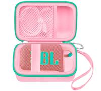 Sac de transport compatible avec JBL Go 4, haut-parleur Bluetooth portable Box Pro Sound, convient également pour Go 3/Go3 Eco/Go2 Mini haut-parleur sans fil étanche - Seulement le cas (rose)