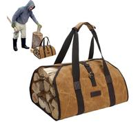 Sac de transport de bois de chauffage, sac de transport de bois | Porte-bûches de bois de chauffage robuste avec poignées - Sac de rangement résistant à l'eau pour Camping BBQ, sacs de courses en toil