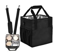 Sac de transport de boissons - Porte-gobelet multi-poches avec séparateurs réglables, bandoulière pour café, jus, bière, bouteille d'eau, livraison, voiture, voyage, camping, pique-nique | Porte-gobel