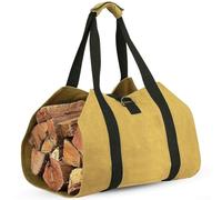 Sac de transport de bûches en toile pour bois de chauffage pour camping et rangement du bois
