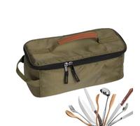 Sac de transport de camping - Avec poignée - Portable - Étanche - Grande capacité - Sacs de rangement d'extérieur - Pour tasses, fourchettes, cuillères, pique-nique, camping, randonnée, barbecue