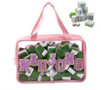 Sac de transport de carreaux - fourre-tout en PVC de grande capacité avec poignée | Sac d'organisateur de carreaux Mahjong vide pour la soirée de jeu, camping, tournois, fête en famille, centre commun