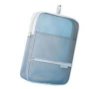 Sac de transport de documents de poche pour classement quotidien, pochette de rangement transparente à fermeture éclair avec poignée portable et rangement d'étude, pochette transparente pour dossiers