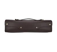 Sac de Transport de Flûte, étui de Rangement pour Instruments à Vent en Cuir Synthétique avec Bandoulière, pour Flûtes 17,7x2,6x5,1 Pouces (Café)