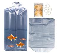 Sac de transport de poissons - Sac de transport pour aquarium - Anti-fuite - En polyéthylène transparent épais - Récipient de transport souple pour poissons vivants, design fenêtre - Pour aquariums