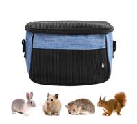 Sac de Transport de Voyage pour Cochon d'Inde,Sac a Bandoulière pour Petit Animal avec Bandoulière Réglable Amovible et Maille en Plastique pour Hérisson,Rat,Hamster,Cochon d'Inde,Furet,Lapin