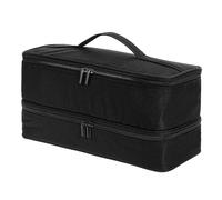 Sac de transport double couche pour Shark Flex Style/D Airwrap Styler et accessoires, sac de voyage double couche de grande capacité, Noir , 13.4x6.3x6.7"