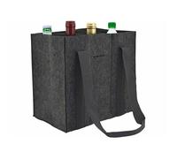 Sac de transport en feutre pour 6 bouteilles - coloris anthracite