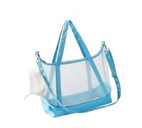 Sac de transport en nylon ventilé pour animaux domestiques - Design transparent - Sac de voyage pour chats - Accessoires de marche en plein air - En maille - Pour les voyages