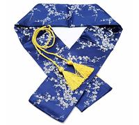 Sac de transport en soie pour sabre de samouraï japonais avec pompon Bleu 129,5 cm
