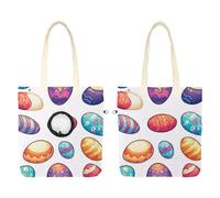 Sac de transport en toile avec motif œufs de Pâques mignons sans couture pour animal domestique, sac de transport à bandoulière pour chat, pour le shopping en plein air, le camping