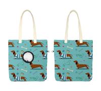Sac de transport en toile bleue pour chien teckel marron, transporteur pour chat, sac portable pour chatons et chiots, transporteurs confortables pour petits animaux de compagnie
