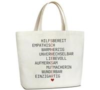 Sac de transport en toile - Grand sac en coton - Sac à main pour femme - Cadeau pour les meilleures sœurs pour un anniversaire, Noël, la meilleure amie