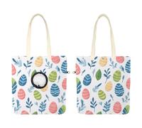 Sac de transport en toile pour animaux de compagnie avec motif œufs et feuilles de Pâques, sac de transport portable pour chat, pour le shopping, le camping