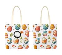 Sac de transport en toile pour animaux de compagnie avec motifs d'œufs de Pâques mignons et sans couture, sac de transport à bandoulière pour chat, pour le shopping en plein air, le camping