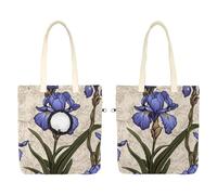 Sac de transport en toile pour animaux de compagnie, motif fleurs d'iris violettes vintage sans couture pour petits chiens et chats, sac à bandoulière pour animaux de compagnie