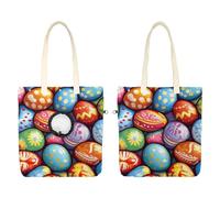 Sac de transport en toile pour animaux de compagnie, sans couture, motif œufs de Pâques colorés pour petits chiens, chats, sac à bandoulière pour animaux de compagnie