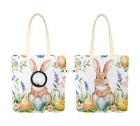 Sac de transport en toile pour animaux de compagnie, œufs de lapin de Pâques aquarelle dans l'herbe et les fleurs, sac de transport pour petits chiens et chats, sac à bandoulière pour animaux de