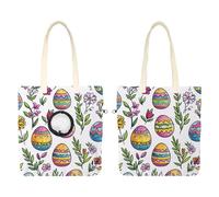 Sac de transport en toile pour animaux de compagnie, œufs de Pâques colorés avec fleurs, plantes pour petits chiens, chats, sac à bandoulière pour animaux de compagnie