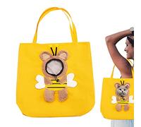 Sac de transport en toile pour chat - Design respirant à large ouverture avec deux modes de transport pour voyage/visite vétérinaire (jaune)
