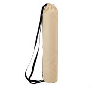Sac de transport en toile pour tapis de yoga avec fermeture éclair intégrale et cordon de serrage pour tapis standard - Bandoulière réglable - Pochette de voyage Jaune 22 x 110 cm (15 x 108 cm)