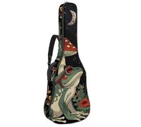 Sac de transport épais rembourré et imperméable pour guitare acoustique de 101,6 cm, 104,1 cm, 106,7 cm, motif fleurs avec rose, bleu et orange, Multicolore 02, 42.9x16.9x4.7 in, Sac à dos décontracté
