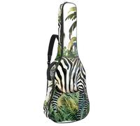 Sac de transport épais rembourré et imperméable pour guitare acoustique Motif tigre animal avec couronne de fleurs Pour guitares de 101,6 cm, 104,3 cm, 106,7 cm, Multicolore 07, 42.9x16.9x4.7 in, Sac