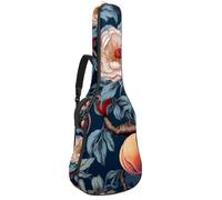 Sac de transport épais rembourré et imperméable pour guitare acoustique Motif tigre animal avec couronne de fleurs Pour guitares de 101,6 cm, 104,3 cm, 106,7 cm, Multicolore 05, 42.9x16.9x4.7 in, Sac