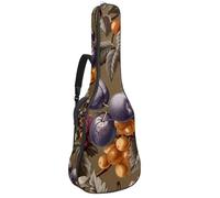 Sac de transport épais rembourré et imperméable pour guitare acoustique Motif tigre animal avec couronne de fleurs Pour guitares de 101,6 cm, 104,3 cm, 106,7 cm, Multicolore 04, 42.9x16.9x4.7 in, Sac