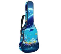 Sac de transport étanche pour guitare acoustique de 101,6 cm/101,6 cm/106,7 cm avec compartiment pour accessoires, couche de protection, boule de cristal baleine, Multicolore #04, 42.9x16.9x4.7 in,