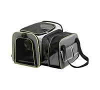 Sac de transport extensible pour animaux de compagnie avec poches à fermeture éclair - Sac de transport pliable en maille respirante - Sac de transport pour chats et petits chiens - Voyage, camping