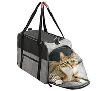 Sac de transport extensible pour animaux de compagnie, sac de transport extensible pour chats | Avec ceinture de sécurité et sac bandoulière pour chat avec fermeture éclair, sac imperméable pour chien