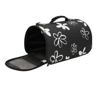 Sac de transport - FLOWER - SMALL - Noir - 32x21x20 cm - Pour chien et chat