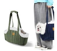 Sac de Transport for Chien, Sac de Transport Doux et léger for Petits Chiens et Chats avec Ventilation en Maille, Sac à Main de Voyage for Chiot, Parfait for l'extérieur(Green)