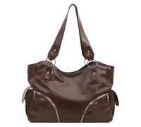 Sac de transport générique avec fermeture éclair, poche sous le bras | Plusieurs poches, couleur unie, légère, pour un usage quotidien lors du shopping