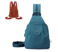 Sac de transport imperméable à 2 voies, sac de voyage convertible, sac fourre-tout antivol multi-compartiments, pour femme, fitness, déplacement, voyage, bleu