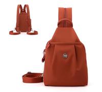 Sac de transport imperméable à 2 voies, sac de voyage convertible, sac fourre-tout antivol multi-compartiments, pour femme, fitness, déplacement, voyage, Orange