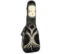 Sac de transport imperméable pour ukulélé concert rembourré avec sangles réglables - Motif cœur arc-en-ciel Tie Dye, Multicolore 02, 25.9x9x3.1in/66x23x8cm, Organiseur de sac