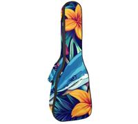 Sac de transport imperméable pour ukulélé concert rembourré avec sangles réglables - Motif cœur arc-en-ciel Tie Dye, Multicolore 07, 25.9x9x3.1in/66x23x8cm, Organiseur de sac