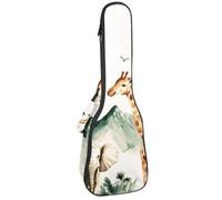 Sac de transport imperméable pour ukulélé concert rembourré avec sangles réglables - Motif cœur arc-en-ciel Tie Dye, Multicolore 05, 25.9x9x3.1in/66x23x8cm, Organiseur de sac