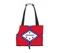 Sac de transport imprimé drapeau de l'État de l'Arkansas pour chiots et animaux de compagnie pour petits chiens, chats et lapins