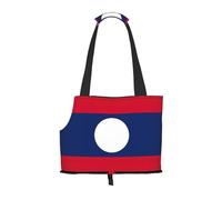 Sac de transport imprimé drapeau du Laos pour chiot, animal domestique, petit chien, chat et lapin