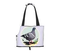 Sac de transport imprimé pigeon gris pour chiots et chiens de petite taille