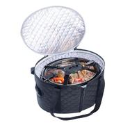 Sac de transport isolé pour mijoteuse - Doublure réutilisable de grande capacité 43 x 28 x 6 cm, sac pour casserole de cuisine avec boucle de fixation du couvercle | Camping Viagg