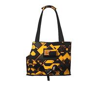 Sac de transport jaune moutarde et noir pour promener les chiots, les chiens, les chats et les lapins