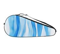 Sac de transport léger pour raquette de tennis Motif vagues bleues et blanches pour jeunes et adultes