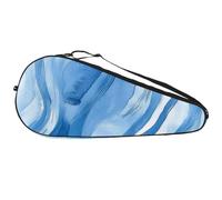 Sac de transport léger pour raquette de tennis Motif vagues d'hiver Bleu et blanc Pour jeunes et adultes