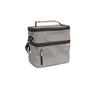 Cook Concept - Sac à déjeuner Modèle 2 - 2 compartiments, poche avant, sangle réglable, Gris