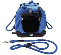 Sac de transport - M PETS - REMIX 2 en 1 Bleu - 41 x 28 x 28 cm - Pliable - Léger - Ceinture baudrier