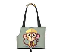Sac de transport mignon imprimé singe chiot promener chien animaux de compagnie sacs de transport pour petits chiens, chats et lapins